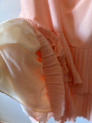 Conjunto vintage salmón blusa y falda talla 52