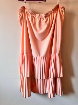 Conjunto vintage salmón blusa y falda talla 52