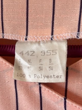 Conjunto vintage salmón blusa y falda talla 52