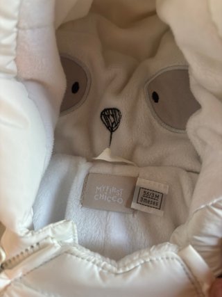 Tutina imbottita bianca neonato/a 1-3 mesi chicco