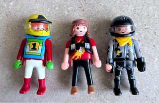 3 Figuras Playmobil Motoristas