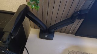 Monitores Gaming Dobles con Brazo Hidráulico