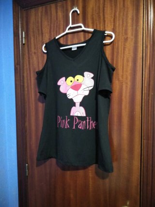 Camiseta Tirantes Mujer Pantera Rosa Talla M