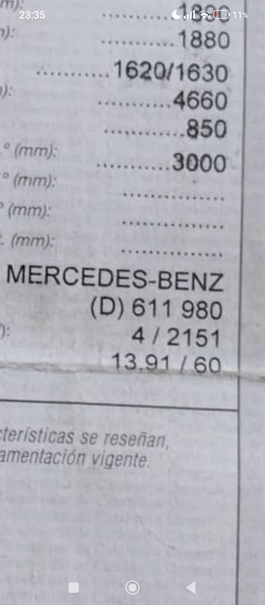 Motor y cambio W638 (D)611980.4/2151.13.91/60