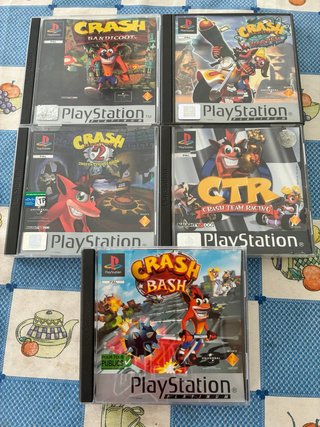 Lote 5 Juegos PS1 Crash Bandicoot