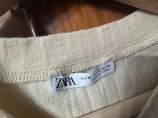 Camisa Zara Beige Talla M Texturizada