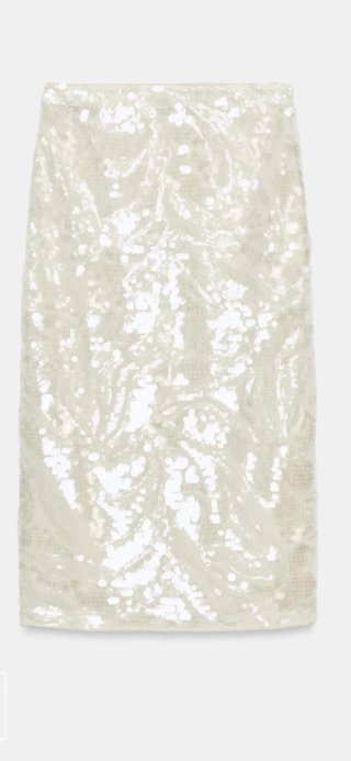 Falda Zara Midi Lentejuelas Talla M