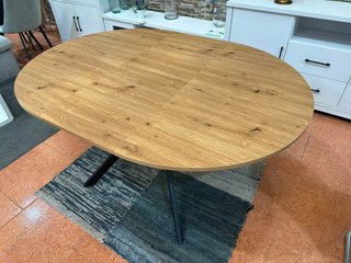 Mesa redonda extensible madera y metal
