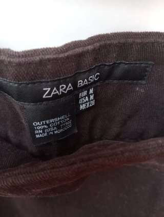 Falda marrón evasé mujer Zara - Talla M