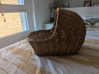 Cesta mimbre bebé/mascota