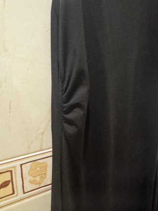 Vestido largo Shein negro fruncido talla 34 XS