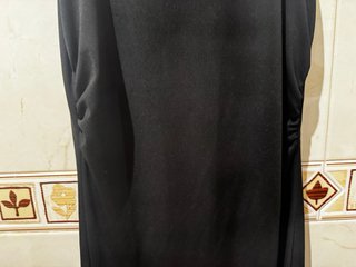 Vestido largo Shein negro fruncido talla 34 XS