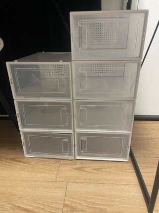 Cajas transparentes apilables para zapatos (7unds)