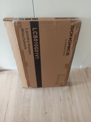 Cesto de ropa de bambú y tela, 72l