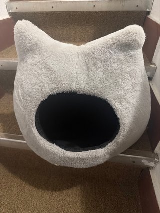 Cama para gato gris