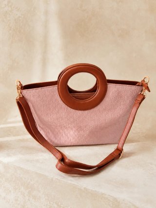 Bolso rosa asa redonda - Nuevo