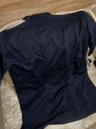 Conjunto chándal azul y beige