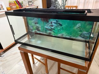 Acuario 120L Negro y Transparente