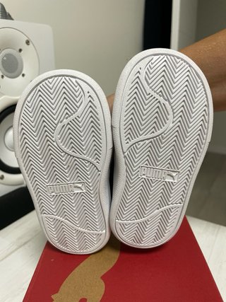 Zapatillas Puma Niños Blancas y Azul