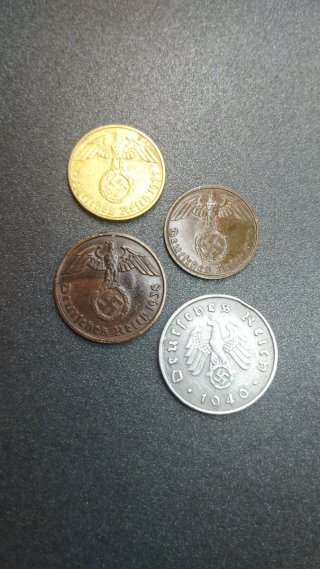 Lote 4 Monedas Alemania III Reich