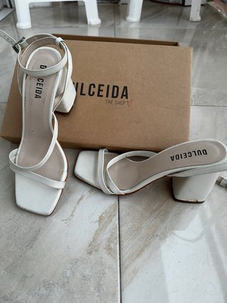 Sandalias tacón DULCEIDA blancas