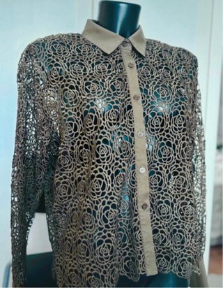 Camicia donna pizzo floreale taglia M , Verona