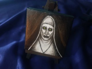 Mini lienzo de La Monja (Valak)