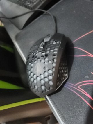 Ratón Gaming Negro con Diseño Hexagonal