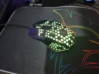 Ratón Gaming Negro con Diseño Hexagonal