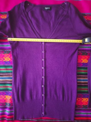 Chaqueta de punto morada de Blanco Talla S