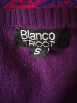 Chaqueta de punto morada de Blanco Talla S