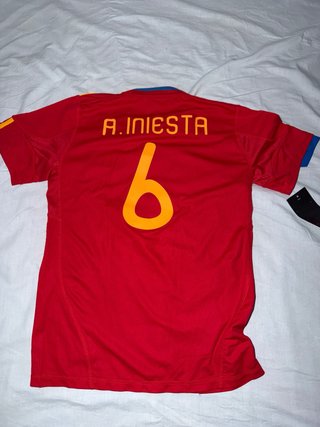 Camiseta España Iniesta Talla XS, para 6-7 años