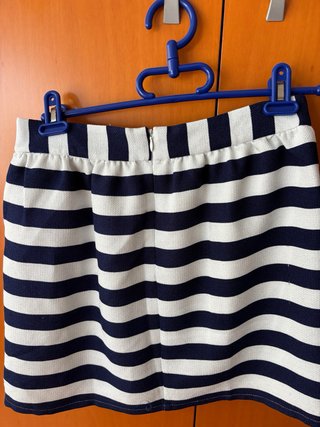 Falda corta Lefties rayas azul y blanco