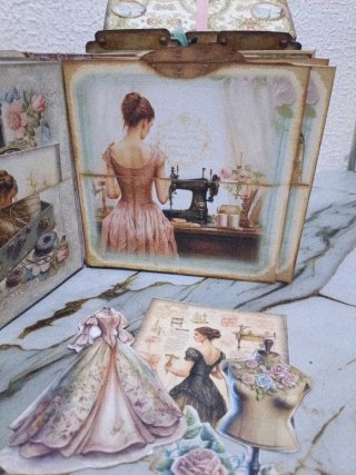Álbum de scrapbooking vintage
