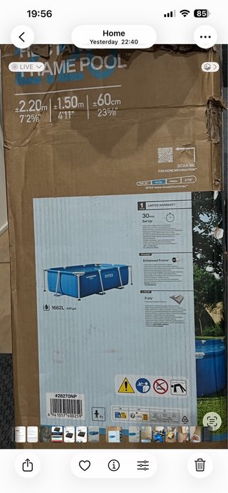 Piscina Intex Estructura Metal 2.20m/1.50m
