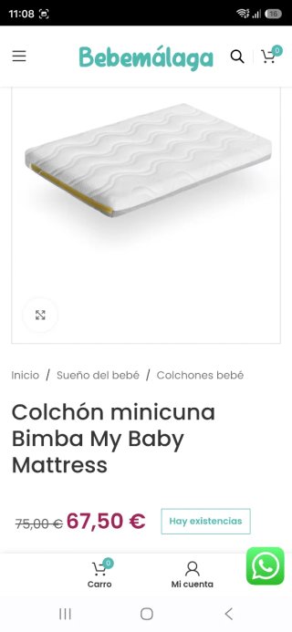 Colchón mini cuna