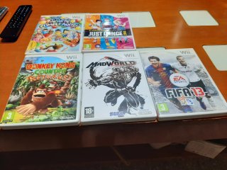 Lote 4 Juegos Wii: FIFA 13, Madworld, Donkey Kong,