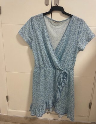 Vestido playero floral azul