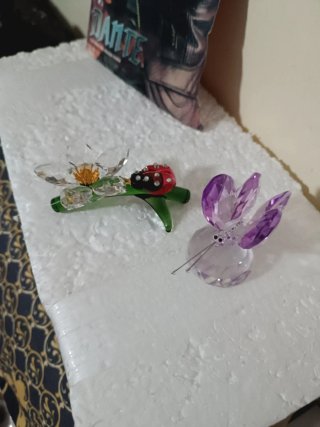 Pack 2 figuras: mariposa y mariquita adornosm