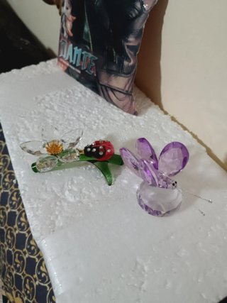 Pack 2 figuras: mariposa y mariquita adornosm