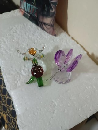 Pack 2 figuras: mariposa y mariquita adornosm