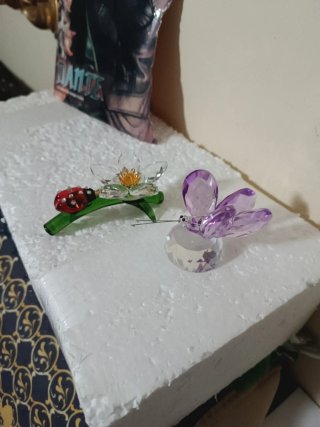 Pack 2 figuras: mariposa y mariquita adornosm