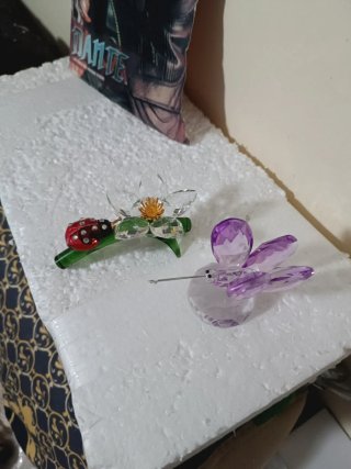 Pack 2 figuras: mariposa y mariquita adornosm