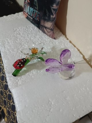 Pack 2 figuras: mariposa y mariquita adornosm