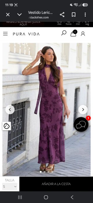 Vestido morado floral