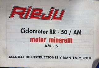 Manual Rieju Ciclomotor RR-50/AM Motor Minarelli