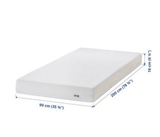 Pack 2 Colchones Individuales IKEA ABYGDA
