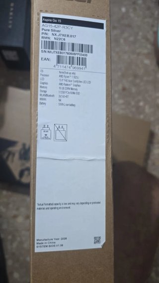 Portátil Acer Aspire Go 15 Plata