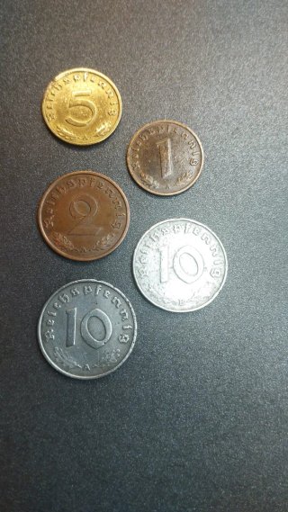 Monedas antiguas Alemania (5 unidades)