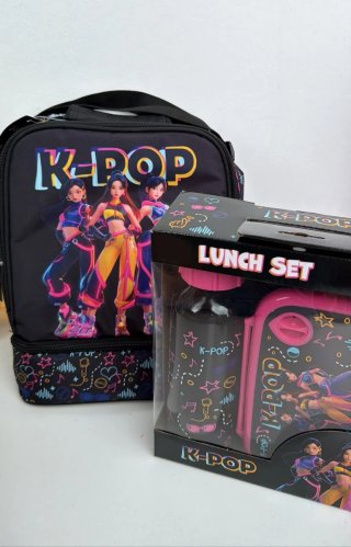 Conjunto de lancheira térmica+ Lunchbox e garrafa
